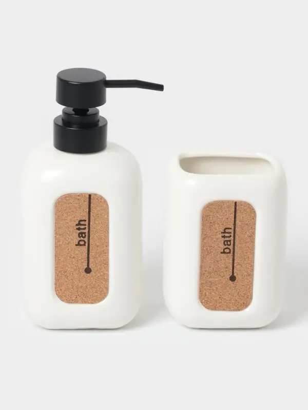 Аксессуары для ванной SAVANNA &laquo;Лофт&raquo;, 2 предмета, дозатор для мыла, стакан