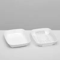 Туалет округлый с сеткой 33.5&times;25&times;6 см, белый