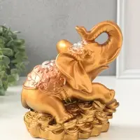 Копилка для денег &laquo;Слон на деньгах&raquo;, гипс, 21&times;20&times;16 см