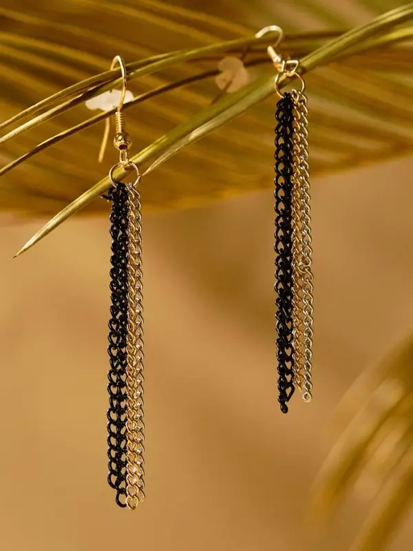 Набор 2 предмета: серьги, бусы &laquo;Унисон&raquo;, накрученность, цвет золото в чёрном, 60 см