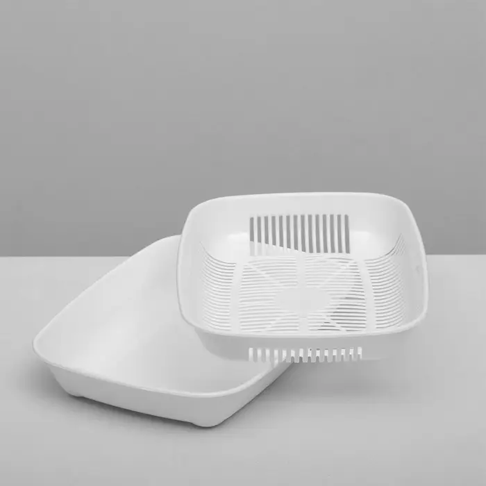 Туалет округлый с сеткой 33.5&times;25&times;6 см, белый