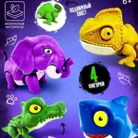 Игрушка - сюрприз WOOW TOYS &laquo;Wild. Зубастики&raquo;, подвижные детали, 4 фигурки, МИКС