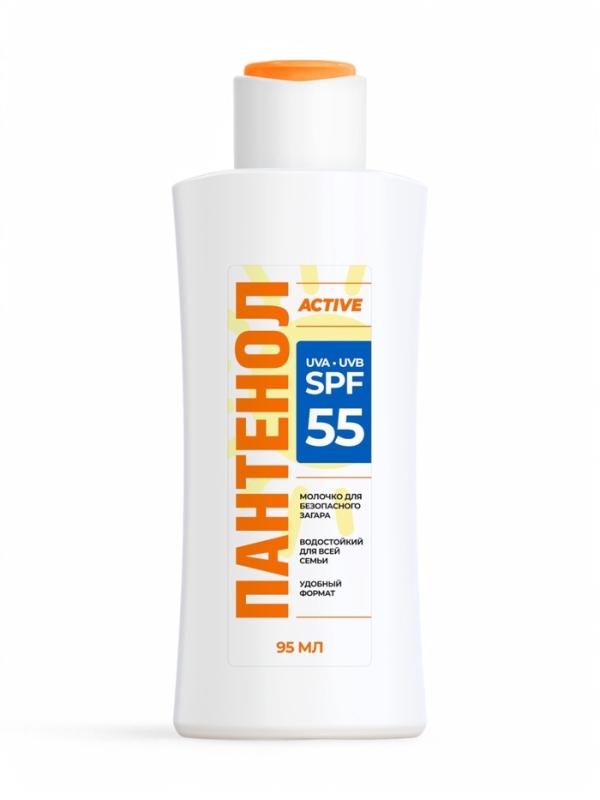 Молочко для тела ПАНТЕНОЛ ACTIVE SPF-55, 95 мл Молочко для тела ПАНТЕНОЛ ACTIVE SPF-55, 95 мл