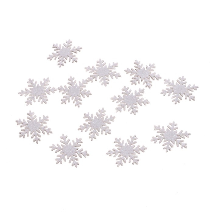 Новогодний набор для декора «Снежинки», на клеевой основе Новогодний набор для декора «Снежинки», на клеевой основе