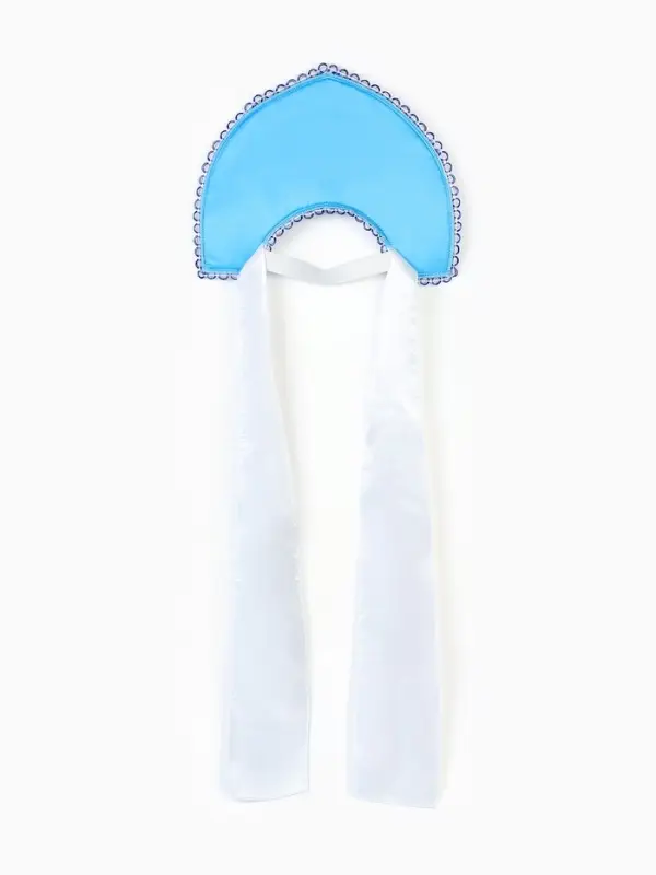 Кокошник с бусинами, на голубом фоне Кокошник с бусинами, на голубом фоне