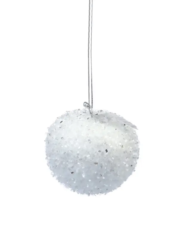 Ёлочные игрушки 3 шт. &laquo;Яблочко&raquo; 7&times;7.5 см, белый
