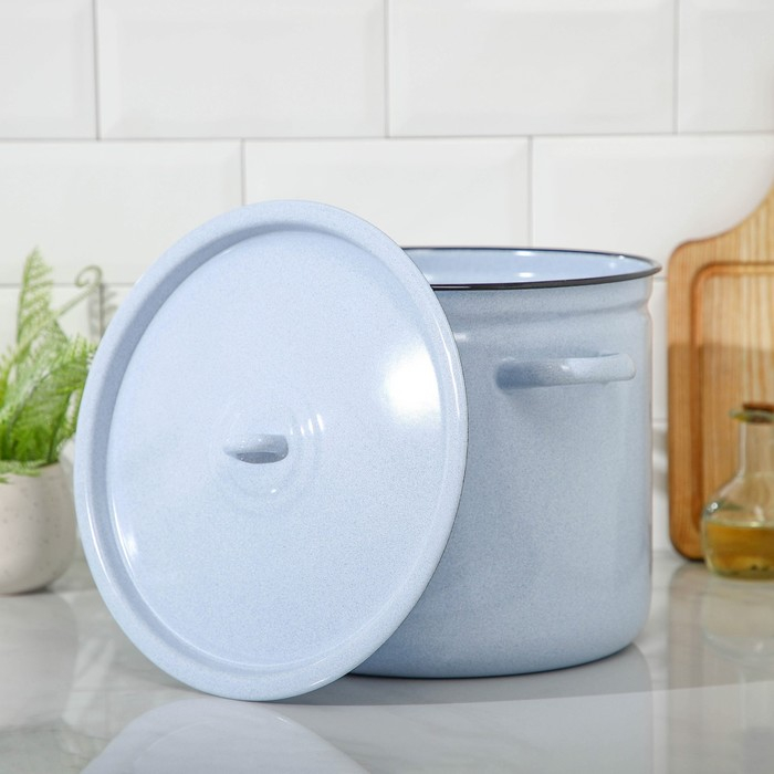 Кастрюля эмалированная, 12 л, без деколи, цвет МИКС Кастрюля эмалированная, 12 л, без деколи, цвет МИКС