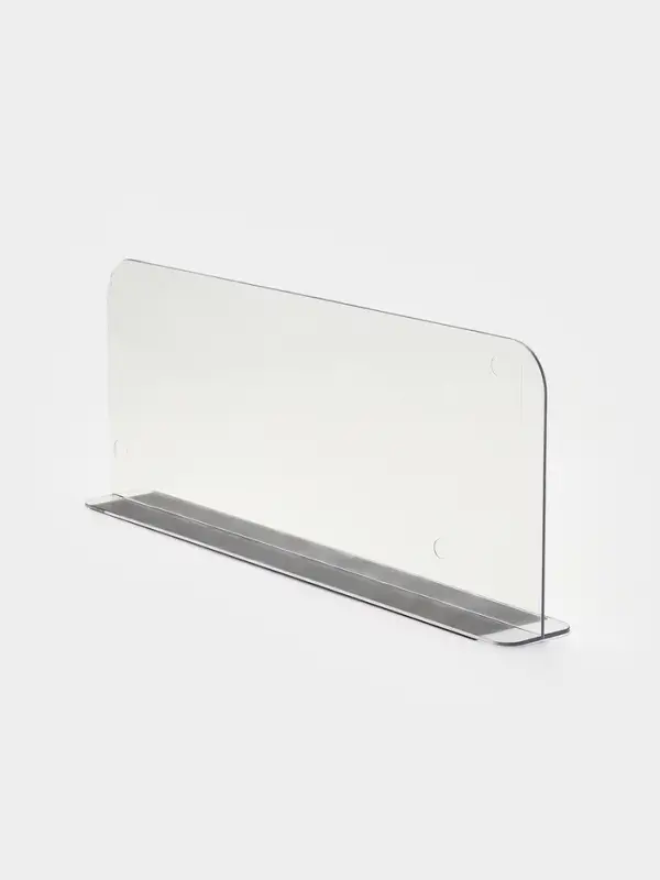 Пластиковый разделитель на Т-основании высотой 15 см, с магнитным скотчем, L=38 см