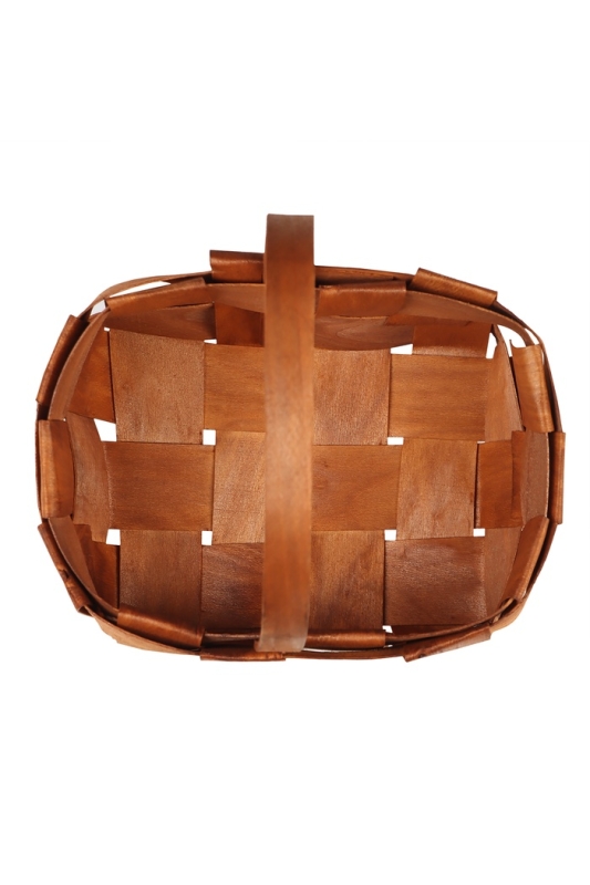 Корзина плетёная, 23×16×8 см, ручка h=12 см, ива, натуральный цвет