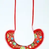 Карнавальный воротник "Народная краса" цвет красный Карнавальный воротник "Народная краса" цвет красный