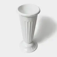 Ваза для цветов, 5 л, d=21 см, h=47 см, пластиковая, белая