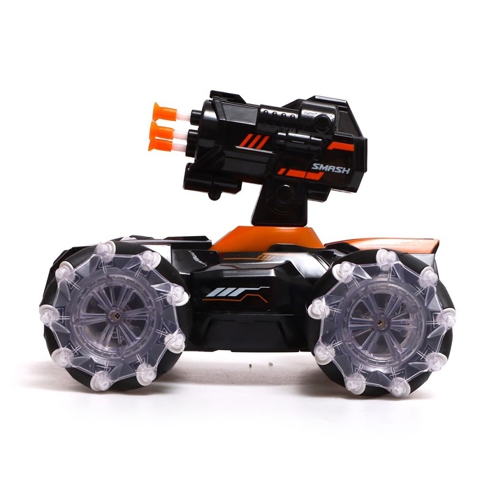 Танк радиоуправляемый Stunt, 4WD полный привод, стреляет ракетами, цвет чёрно-оранжевый Танк радиоуправляемый Stunt, 4WD полный привод, стреляет ракетами, цвет чёрно-оранжевый