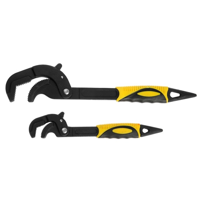 Ключи самозажимные ТУНДРА, 45 сталь, раскрытие 14 - 27 мм, 30 - 63 мм, 265 и 380 мм, 2 шт. Ключи самозажимные ТУНДРА, 45 сталь, раскрытие 14 - 27 мм, 30 - 63 мм, 265 и 380 мм, 2 шт.