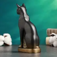 Фигурка гипс &laquo;Кошка египетская&raquo;, бронза, 11&times;20&times;7 см
