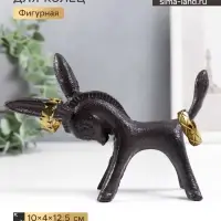 Фигурка чугун, подставка для колец &laquo;Ослик&raquo;, 10&times;4&times;12.5 см
