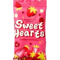 Леденец фигурный Sweet Ness флоу-пак Sweet Hearts со вкусом земляники, 30 г