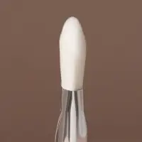 Кисть для масок SILVER, с лопаткой, 14(&plusmn;1) см, серебристая, белая