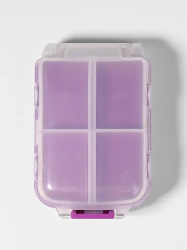 Таблетница &laquo;Максимум&raquo;, 10&times;6.5&times;3.5 см, 8 секций, сиреневая