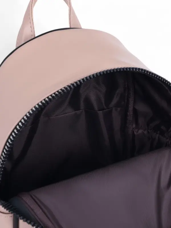 Рюкзак-мини женский на молнии, с карманом, размер 21&times;12&times;27 см, бежевый