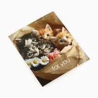 Набор мини-открыток в коробке со скрепками «Котики», 35 штук, 8 x 10 см Набор мини-открыток в коробке со скрепками «Котики», 35 штук, 8 x 10 см