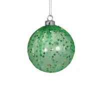 Ёлочные игрушки &laquo;Кейлеб&raquo;, шары новогодние, d=8 см, набор 6 шт., зелёный