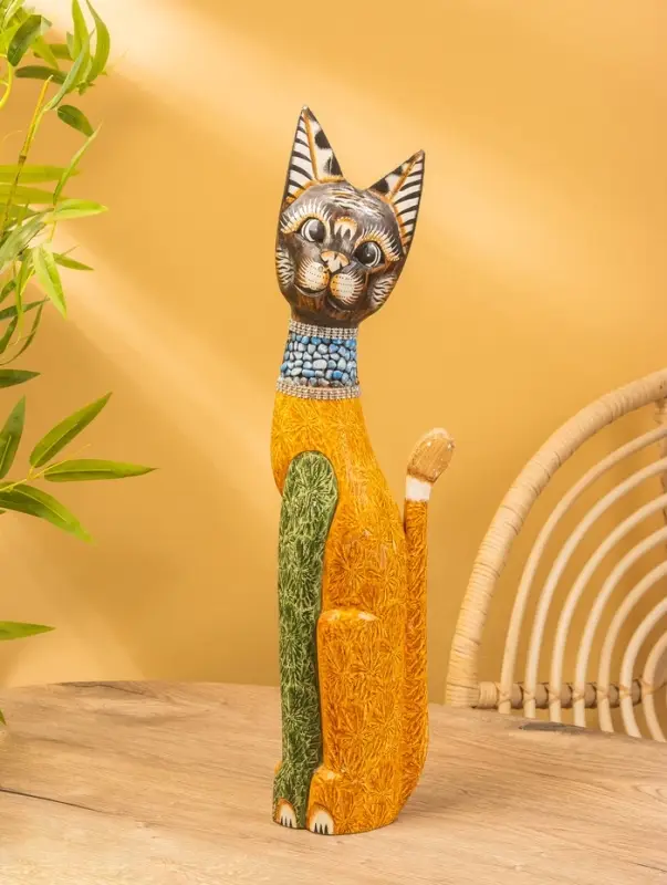 Сувенир «Кошка», 60×14×6 см, дерево, коричневый, МИКС Сувенир «Кошка», 60×14×6 см, дерево, коричневый, МИКС