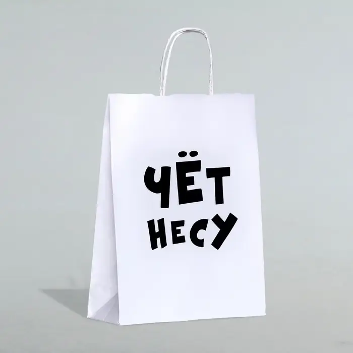 Пакет подарочный бумажный «Чёт несу», 24×14×28 см Пакет подарочный бумажный «Чёт несу», 24×14×28 см