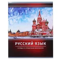 Предметная тетрадь по русскому языку Calligrata &laquo;Металл&raquo;, 48 листов, в линейку, со справочным материалом, обложка из мелованного картона