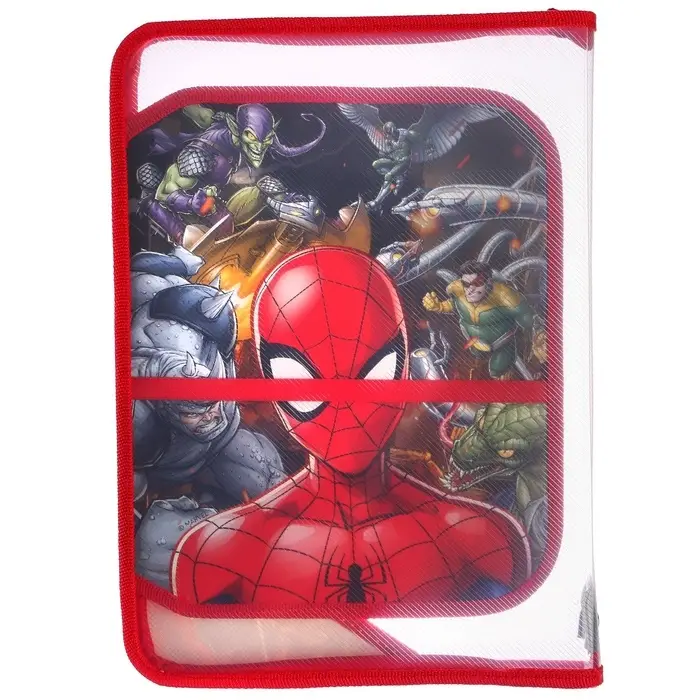 Папка пластиковая, 1 отделение, на молнии, &laquo;Супергерой&raquo;