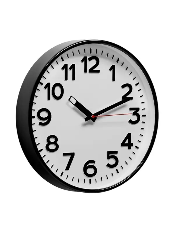 Часы настенные классические, d=30.5 см, объёмные цифры, от батарейки 1&times;АА