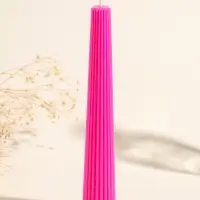 Набор свечей, 3.5х23 см, 2 шт "Башня" ярко-розовый 4х9,5х25 см