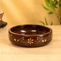 Чаша "Стебель" 17,5х17,5х5 см, дерево шишам