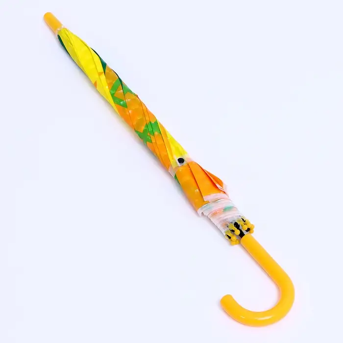 Детский зонт п/авт «Фруктовый принт Ананас» d = 84 см, R = 42 см, 8 спиц, 68 × 10 × 8 см