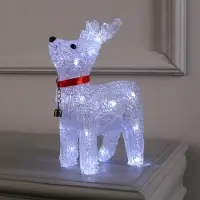 Светодиодная фигура &laquo;Олень с колокольчиком&raquo; 18&times;25&times;8 см, акрил, 20 LED, от батареек ААх2, свечение белое