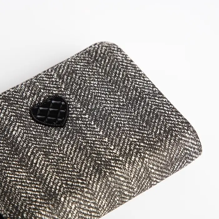 Кошелёк на молнии &laquo;Сердечко&raquo;, чёрный