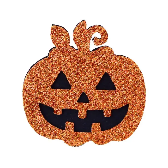 Декор на клеевой основе «Тыква с блёстками» набор 4 шт., размер 1 шт.: 4.3×4 см