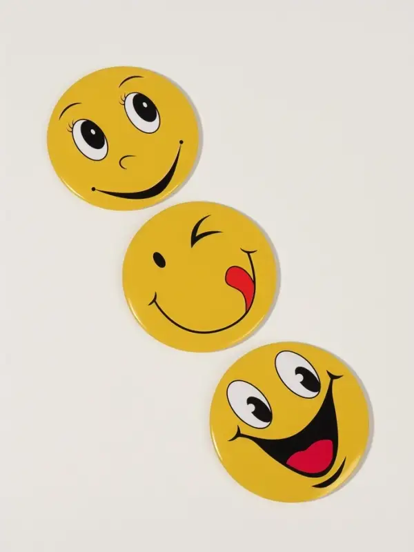 Зеркало карманное «Смайлик», d=7 см, МИКС