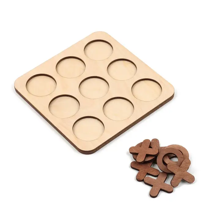 Крестики нолики деревянные, настольная игра для детей, 2 игрока Крестики нолики деревянные, настольная игра для детей, 2 игрока