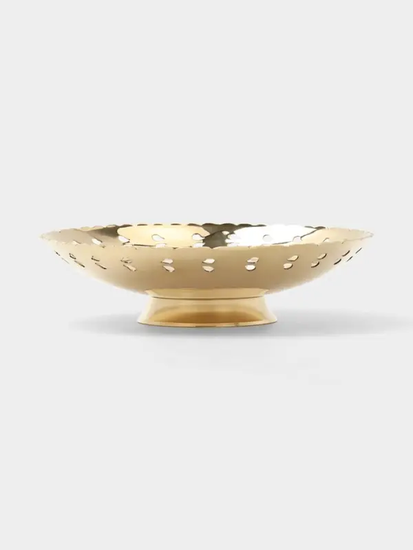 Блюдо сервировочное &laquo;Жар-Птица&raquo;, 19.5&times;19.5&times;5.5 см, латунь с перламутром