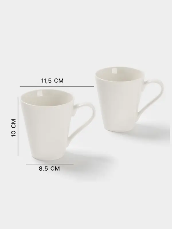 Набор кружек Magisto English tea party, 2 шт., 300 мл, фарфор, белый