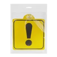 Знак "Начинающий водитель"!", внутренний, на присоске AVS ZP-02 (150х150 мм)