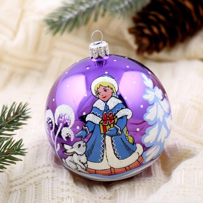 Новогодний шар Новогодний шар "Любава" 8,5 см микс