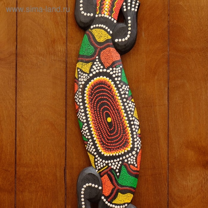 Панно декоративное  Панно декоративное "Ящерица геккон" 97х15х1,5 см МИКС