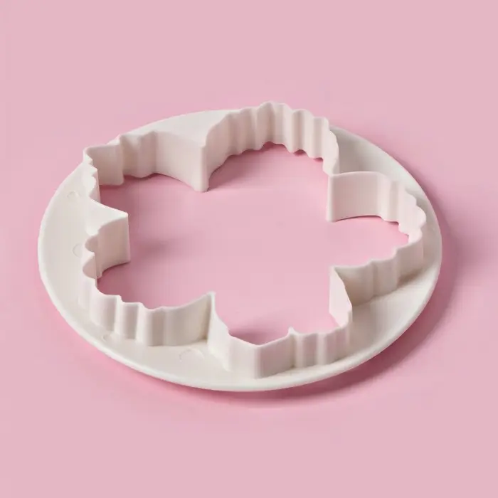 Формы для вырезания теста и мастики Доляна &laquo;Пионы&raquo;, набор 4 шт.: d=8.5/10 /11.5/14.5 см, пластик, белые