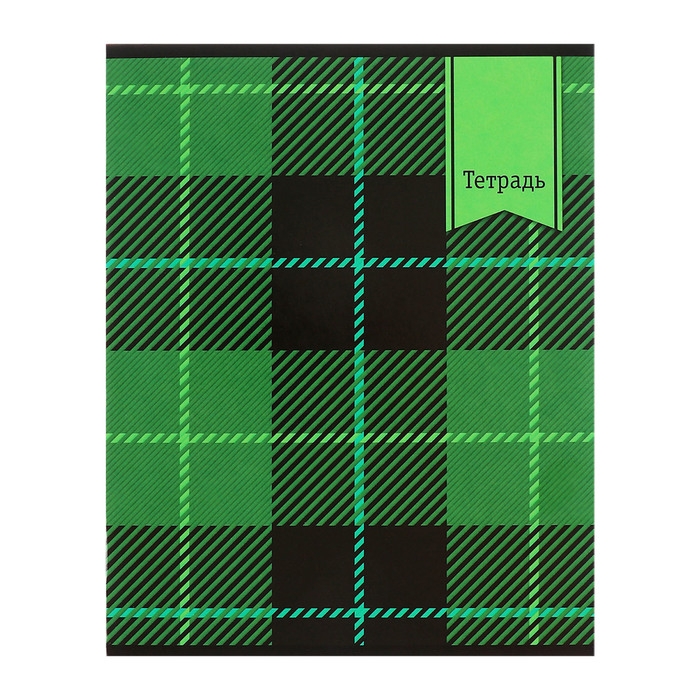 Комплект тетрадей из 5 штук, 48 листов в клетку Calligrata Комплект тетрадей из 5 штук, 48 листов в клетку Calligrata "Шотландка", обложка мелованный картон, блок №2, белизна 75% (серые листы)