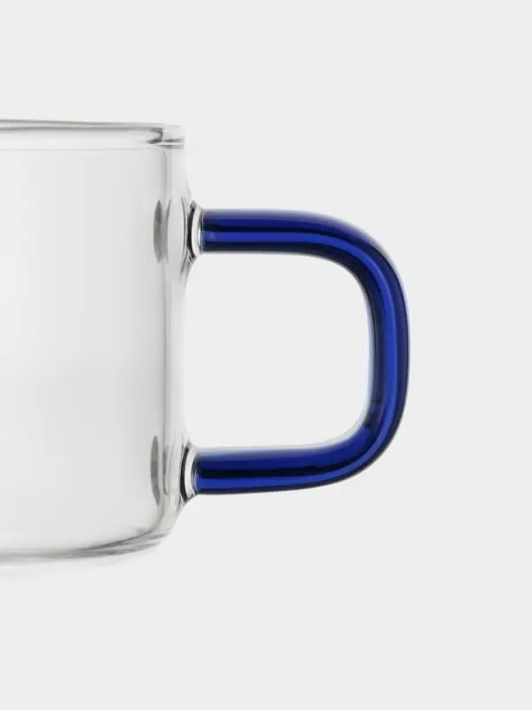 Набор кружек Доляна &laquo;Квартет&raquo;, 4 шт., 250 мл. на металлической подставке, стекло, прозрачный