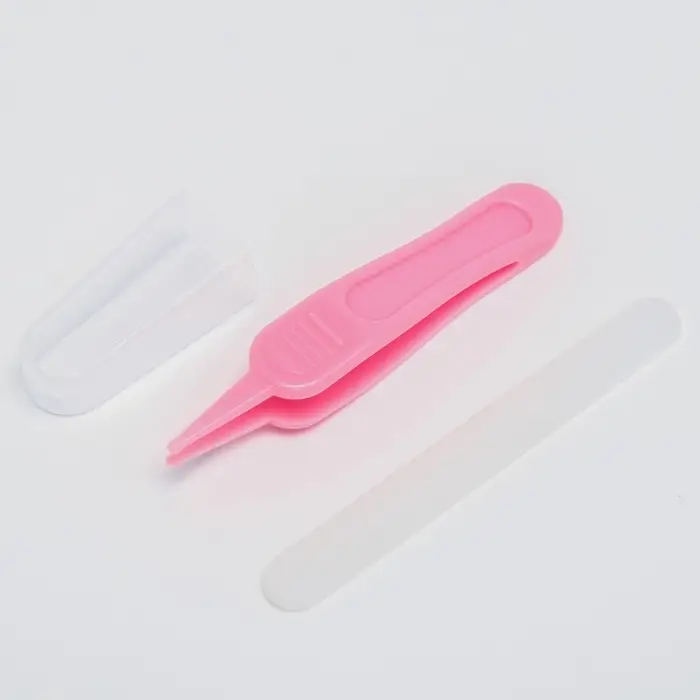 Набор по уходу за ребенком, 5 предметов: расческа, пинцет, ножницы, книпсер, пилка, розовый