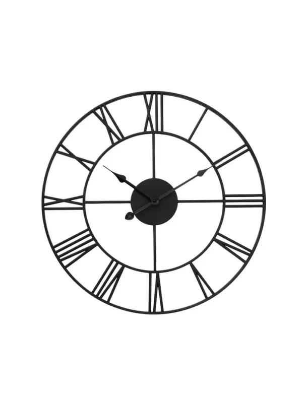 Часы настенные, серия: Лофт, плавный ход, d=45 см, чёрные