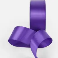 Лента атласная TEIRA, двухсторонняя, 38 мм, 25&plusmn;1 м, фиолетовая №0470