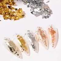 Поталь для декора ногтей, 3 г, серебристая